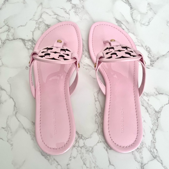 ❌❌SOLD❌❌ New Limited Edition Tory Burch Patent Leather Miller Sandals Size 8.5 - Picture 4 of 9